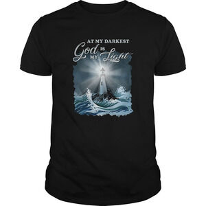At My Darkest God Is My Lighthouse Jesus Christian Shirt